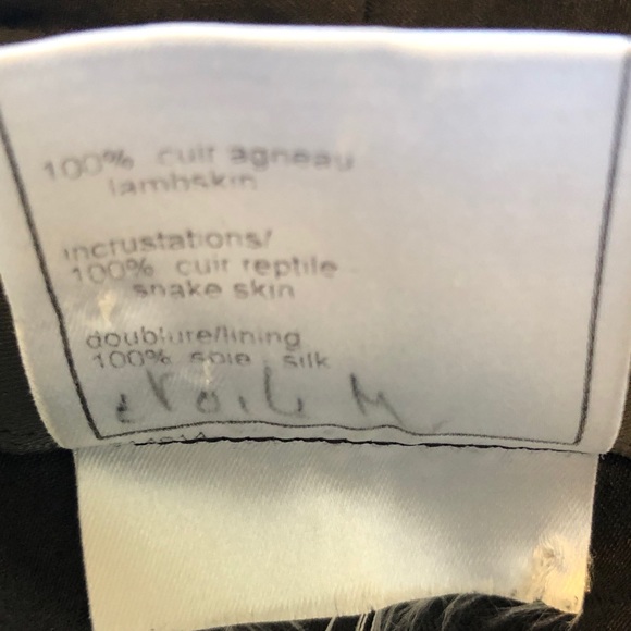 Chanel Jacket 2 Black Lambskin Leather Snake Trim - Picture 12 of 12